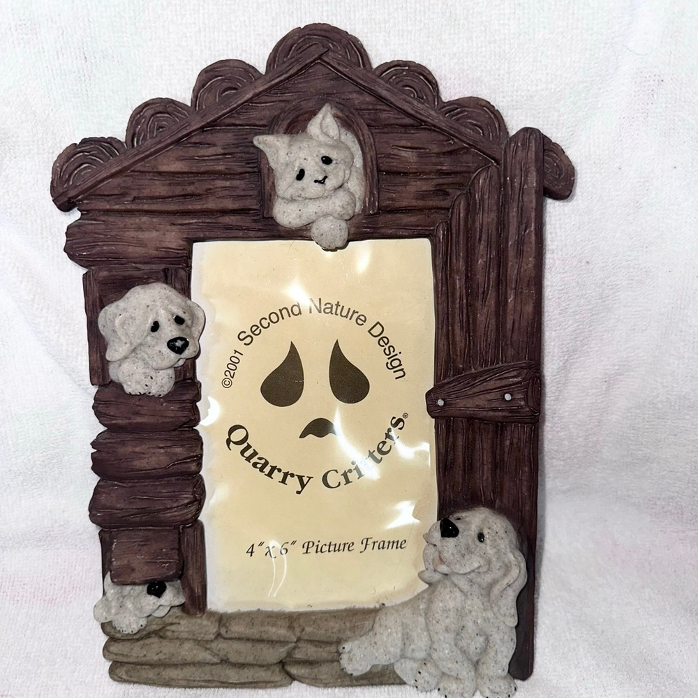 NOS Vintage 2001 Second Nature Design Quarry Critters 4x6 Photo Picture Frame